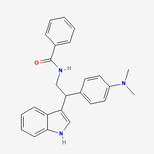 N-[2-[4-(dimethylamino)phenyl]-2-(1H-indol-3-yl)ethyl]benzamide
