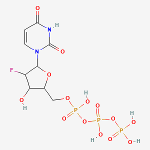 molecular formula C9H14FN2O14P3 B12284224 Uridine 5'-(tetrahydrogen triphosphate), 2'-deoxy-2'-fluoro- 