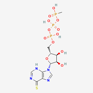 molecular formula C11H17N4O12P3S B1228432 Thioinosine 5'-(beta, gamma-methylene)triphosphate CAS No. 81536-59-6