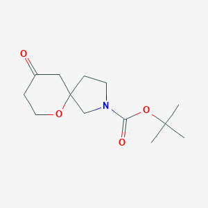 molecular formula C13H21NO4 B12284357 tert-Butyl 9-oxo-6-oxa-2-azaspiro[4.5]decane-2-carboxylate 