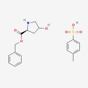 molecular formula C19H23NO6S B12284385 4-Hydroxy-L-proline benzyl ester 4-toluenesulfonate 