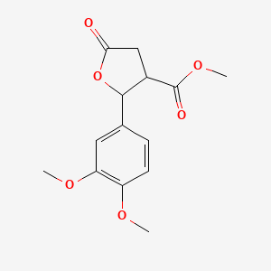 molecular formula C14H16O6 B1228439 methyl 2-(3,4-dimethoxyphenyl)-5-oxooxolane-3-carboxylate 