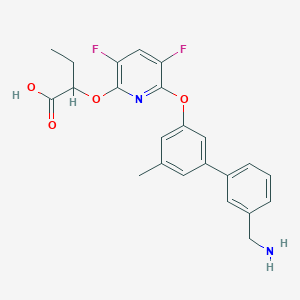 molecular formula C23H22F2N2O4 B12284435 ZK824859 