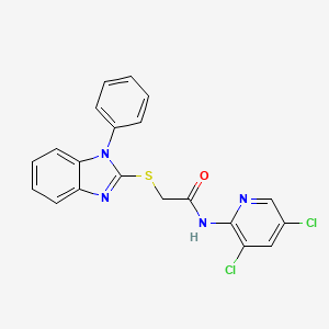 N-(3,5-dichloro-2-pyridinyl)-2-[(1-phenyl-2-benzimidazolyl)thio]acetamide