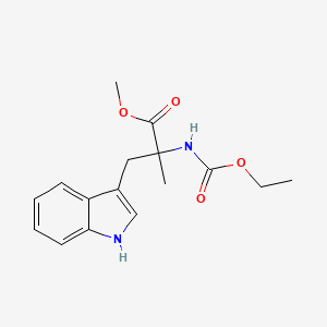 molecular formula C16H20N2O4 B12284496 N-(Ethoxycarbonyl)-alpha-methyl-L-tryptophanMethylEster 