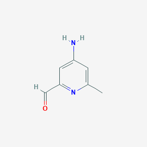 molecular formula C7H8N2O B12284509 4-Amino-6-methylpicolinaldehyde 