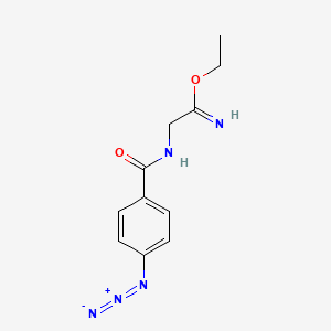 molecular formula C11H13N5O2 B1228462 Ethyl 4-azidobenzoylaminoacetimidate CAS No. 77044-74-7