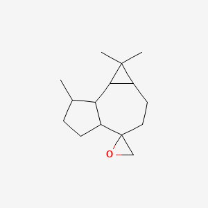 molecular formula C15H24O B12284655 decahydro-1,1,7-trimethylspiro[4H-cycloprop[e]azulene-4,2'-oxirane] CAS No. 94020-95-8