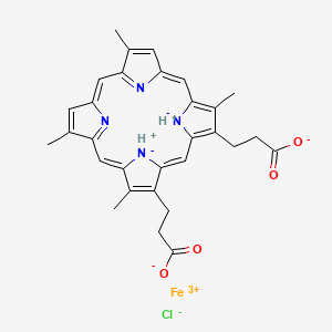 molecular formula C30H28ClFeN4O4 B1228466 Deuteroferriheme CAS No. 21007-21-6