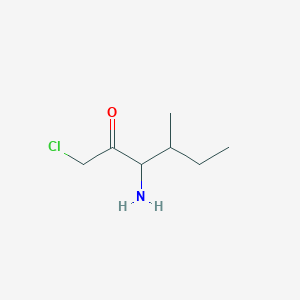 molecular formula C7H14ClNO B12284690 3-Amino-1-chloro-4-methylhexan-2-one 