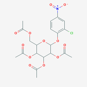 molecular formula C20H22ClNO12 B12284714 a-D-Glucopyranoside, 2-chloro-4-nitrophenyl, 2,3,4,6-tetraacetate 
