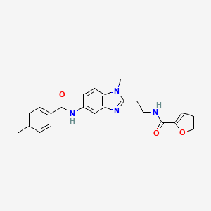 N-[2-[1-methyl-5-[[(4-methylphenyl)-oxomethyl]amino]-2-benzimidazolyl]ethyl]-2-furancarboxamide