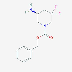 molecular formula C13H16F2N2O2 B12284754 benzyl (5S)-5-amino-3,3-difluoropiperidine-1-carboxylate 