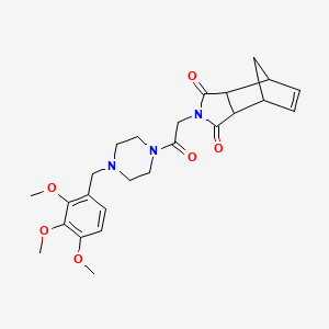 2-{2-oxo-2-[4-(2,3,4-trimethoxybenzyl)piperazin-1-yl]ethyl}-3a,4,7,7a-tetrahydro-1H-4,7-methanoisoindole-1,3-dione