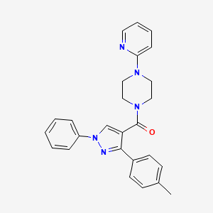 [3-(4-Methylphenyl)-1-phenyl-4-pyrazolyl]-[4-(2-pyridinyl)-1-piperazinyl]methanone