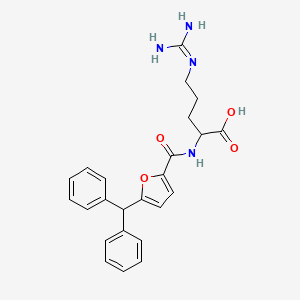 molecular formula C24H26N4O4 B12284788 N2-[[5-(Diphenylmethyl)-2-furanyl]carbonyl]-L-Arginine 