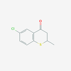 molecular formula C10H9ClOS B122848 6-chloro-2-methyl-3,4-dihydro-2H-1-benzothiin-4-one CAS No. 147713-35-7