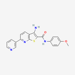 3-amino-N-(4-methoxyphenyl)-6-(3-pyridinyl)-2-thieno[2,3-b]pyridinecarboxamide