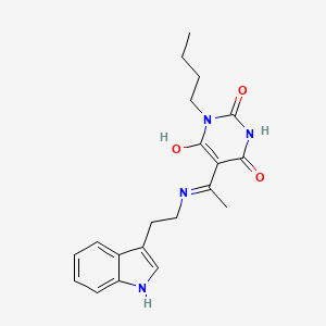 1-butyl-5-[1-[2-(1H-indol-3-yl)ethylamino]ethylidene]-1,3-diazinane-2,4,6-trione