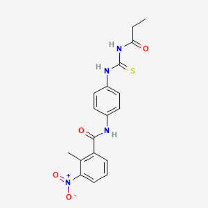 2-methyl-3-nitro-N-[4-[[(1-oxopropylamino)-sulfanylidenemethyl]amino]phenyl]benzamide