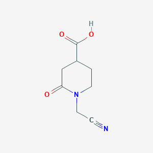 molecular formula C8H10N2O3 B12284863 1-(Cyanomethyl)-2-oxopiperidine-4-carboxylic Acid 