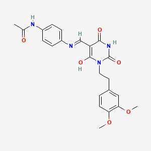N-[4-[[1-[2-(3,4-dimethoxyphenyl)ethyl]-2,4,6-trioxo-1,3-diazinan-5-ylidene]methylamino]phenyl]acetamide