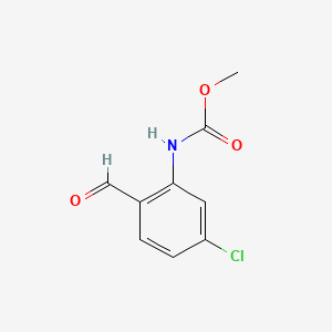 molecular formula C9H8ClNO3 B12284955 Methyl (5-Chloro-2-formylphenyl)carbamate 