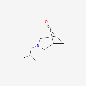 molecular formula C10H17NO B12284965 3-(2-Methylpropyl)-3-azabicyclo[3.1.1]heptan-6-one 