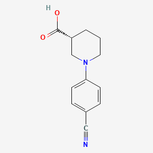 molecular formula C13H14N2O2 B12285138 (r)-1-(4-Cyanophenyl)piperidine-3-carboxylic acid 