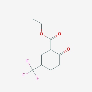 molecular formula C10H13F3O3 B12285194 Ethyl 2-oxo-5-(trifluoromethyl)cyclohexane-1-carboxylate 