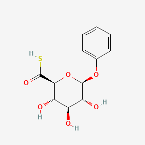 molecular formula C12H14O6S B12285226 beta-D-Glucopyranosiduronic acid, phenyl 1-thio- 