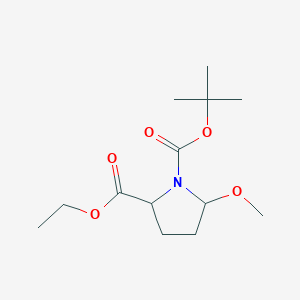 molecular formula C13H23NO5 B12285262 (2R)-1-tert-butyl2-ethyl5-methoxypyrrolidine-1,2-dicarboxylate 