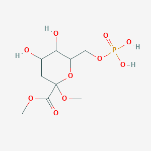 molecular formula C9H17O10P B12285284 Methyl(methyl3-deoxy-D-arabino-hept-2-ulopyranosid)onate-7-phosphate 