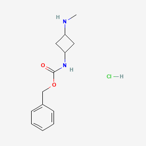 molecular formula C13H19ClN2O2 B12285320 Rel-benzyl ((1r,3r)-3-(methylamino)cyclobutyl)carbamate hydrochloride 