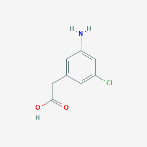 molecular formula C8H8ClNO2 B12285341 2-(3-Amino-5-chlorophenyl)acetic acid 