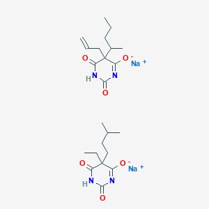 molecular formula C23H34N4Na2O6 B1228535 Tuinal CAS No. 8065-05-2