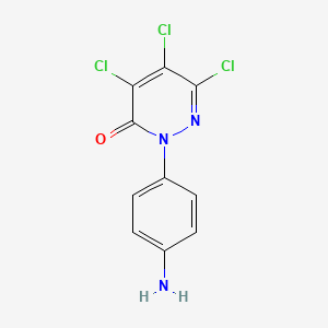 molecular formula C10H6Cl3N3O B1228537 2-(4-Aminophenyl)-4,5,6-trichloro-3(2H)-pyridazinone CAS No. 21583-77-7
