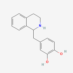 molecular formula C16H17NO2 B1228549 4-(1,2,3,4-Tetrahydro-isoquinolin-1-ylmethyl)-benzene-1,2-diol 