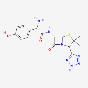2-Amino-N-[3,3-dimethyl-7-oxo-2-(2H-tetrazol-5-yl)-4-thia-1-azabicyclo[3.2.0]heptan-6-yl]-2-(4-hydroxyphenyl)ethanimidic acid