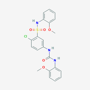 1-[4-Chloro-3-[(2-methoxyphenyl)sulfamoyl]phenyl]-3-(2-methoxyphenyl)urea