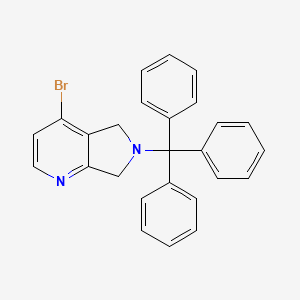 molecular formula C26H21BrN2 B12285576 4-Bromo-6-trityl-5,7-dihydropyrrolo[3,4-b]pyridine 