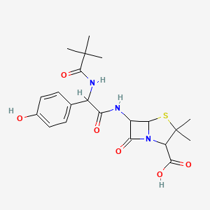 molecular formula C21H27N3O6S B12285608 N-(2,2,Dimethyl-1-oxopropyl)-Amoxicillin 