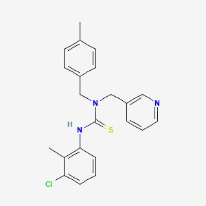 3-(3-Chloro-2-methylphenyl)-1-[(4-methylphenyl)methyl]-1-(3-pyridinylmethyl)thiourea