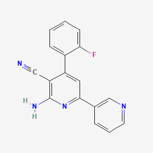 2-Amino-4-(2-fluorophenyl)-6-(3-pyridinyl)-3-pyridinecarbonitrile
