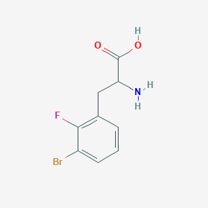 molecular formula C9H9BrFNO2 B12285730 3-Bromo-2-fluoro-DL-phenylalanine 