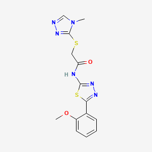 N-[5-(2-methoxyphenyl)-1,3,4-thiadiazol-2-yl]-2-[(4-methyl-1,2,4-triazol-3-yl)thio]acetamide