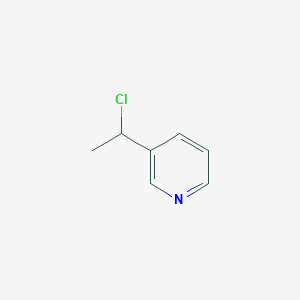 molecular formula C7H8ClN B12285861 3-(1-Chloroethyl)pyridine 