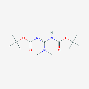 molecular formula C13H25N3O4 B12285864 1,1-Dimethyl-2,3-bis(tert-butyloxycarbonyl)guanidine 