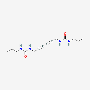 molecular formula C14H22N4O2 B12285871 Urea, N,N''-2,4-hexadiyne-1,6-diylbis(N'-propyl- CAS No. 98786-26-6
