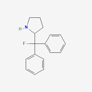 molecular formula C17H18FN B12285964 2-[Fluoro(diphenyl)methyl]pyrrolidine 